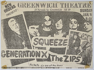 Lot 153 - THE DEPTFORD ALBANY POSTER COLLECTION - SQUEEZE / GENERATION X.