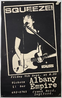 Lot 155 - THE DEPTFORD ALBANY POSTER COLLECTION - SQUEEZE - 1977 CONCERT POSTER.