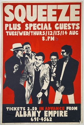 Lot 160 - THE DEPTFORD ALBANY POSTER COLLECTION - SQUEEZE - 1977 CONCERT POSTER.