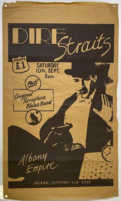 Lot 162 - THE DEPTFORD ALBANY POSTER COLLECTION - DIRE STRAITS - RARE EARLY CONCERT POSTER.