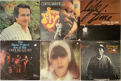 Lot 857 - DELTA BLUES - USA JAZZ - SOUL LPS - ANTHONY WILLIAMS, CURTIS MAYFIELD, JOHN HURT
