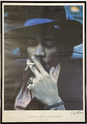 Lot 312 - JIMI HENDRIX - LINDA MCCARTNEY SIGNED PRINT.