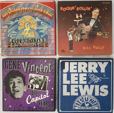 Lot 932 - 50'S ROCK N ROLL LP'S AND BOX SETS - COLLECTION OF HISTORY OF ROCK, JERRY LEE LEWIS, GENE VINCENT