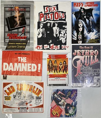 Lot 173 - POSTER COLLECTION INC DAVID BOWIE / THE DAMNED / KISS.