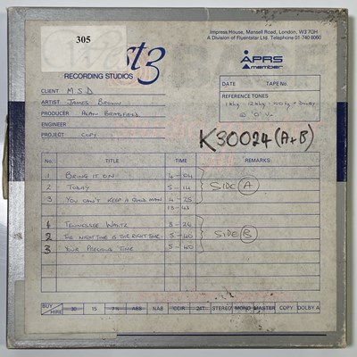 Lot 440 - JAMES BROWN - 'BRING IT ON' RECORDING TAPE REEL.