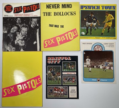 Lot 538 - SEX PISTOLS - RARITIES INC 1976 FOOTBALL PROGRAMMES/NMTB SONGBOOK.