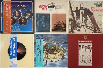 Lot 976 - THE BEACH BOYS - JAPANESE PRESS + INTERNATIONAL PRESS LPS 60'S-80'S