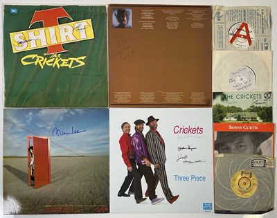 Lot 255 - THE CRICKETS - COLLECTION OF SIGNED LPS / 7" SINGLES.