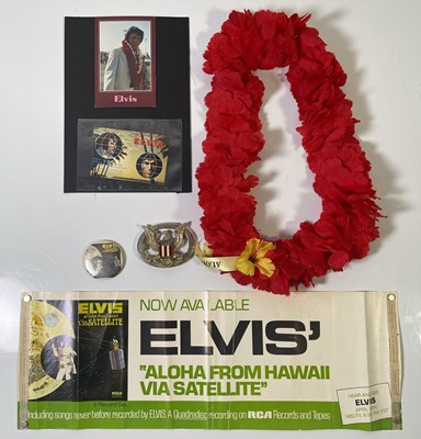 Lot 303 - ELVIS - ALOHA FROM HAWAII COLLECTION INC POSTER - TICKET STUB.