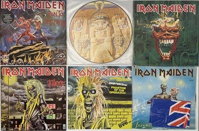 Lot 980 - IRON MAIDEN LPS & 12" RARITIES - UK/EU ORIGINALS, BANNER, PICTURE-DISCS AND MORE