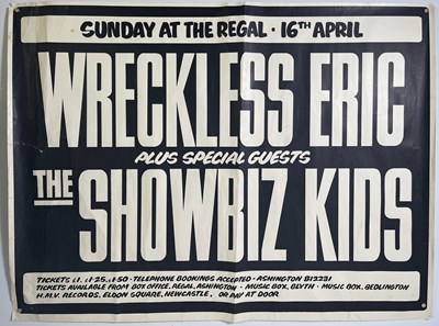 Lot 176 - STIFF RECORDS - WRECKLESS ERIC/SHOWBIZ KIDS - ORIGINAL UK CONCERT POSTER.