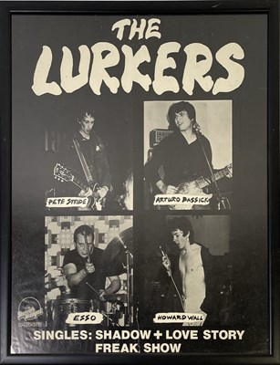 Lot 496 - PUNK - LURKERS - ORIGINAL BEGGAR'S BANQUET PROMOTIONAL POSTER.