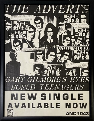 Lot 497 - PUNK - THE ADVERTS - GARY GILMORE.. PROMOTIONAL POSTER, 1977.