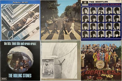 Lot 987 - 60'S/70'S THE BEATLES & ROLLING STONES LP PACK - UK MONOS, LENNON POSTCARD