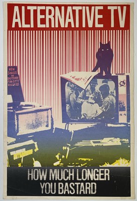 Lot 498 - ALTERNATIVE TV - ORIGINAL 1977 'HOW MUCH LONGER..' POSTER.