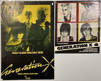 Lot 499 - PUNK - GENERATION X - ORIGINAL PROMOTIONAL POSTERS.
