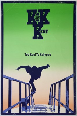 Lot 180 - THE POLICE - STEWART COPELAND - KLARK KENT 'TOO KOOL TO KALYPSO' POSTER.
