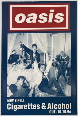 Lot 449 - OASIS CIGARETTES AND ALCOHOL PROMOTIONAL POSTER.