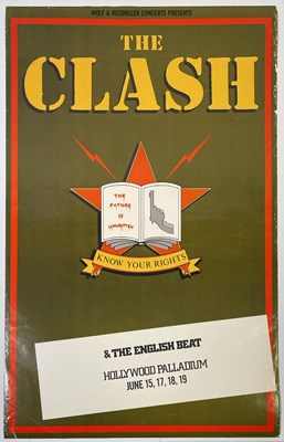 Lot 506 - THE CLASH - ORIGINAL HOLLYWOOD PALLADIUM CONCERT POSTER.