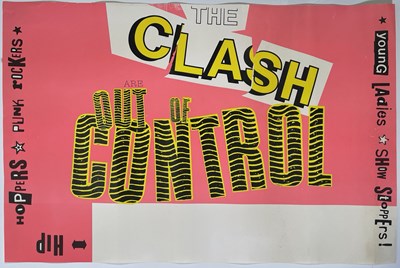 Lot 505 - THE CLASH - BLANK / UNUSED OUT-OF-CONTROL TOUR POSTER.