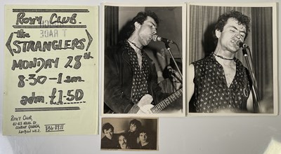 Lot 521 - PUNK - THE STRANGLERS - ORIGINAL PHOTOGRAPHS AND ROXY CLUB HANDBILL.