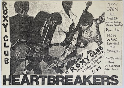 Lot 518 - HEARTBREAKERS - ORIGINAL 1977 HANDBILL.