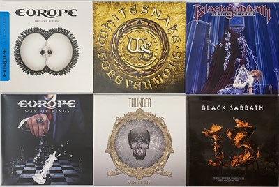 Lot 1112 - LIMITED MODERN PRESS - HEAVY METAL / HARD ROCK LPS - SABBATH, EUROPE, WHITESNAKE