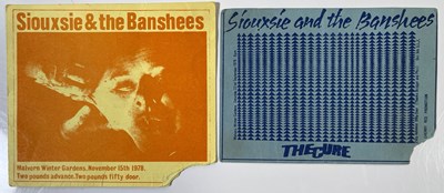 Lot 427 - THE CURE / SIOUXSIE AND THE BANSHEES - ORIGINAL AND RARE MALVERN TICKETS.