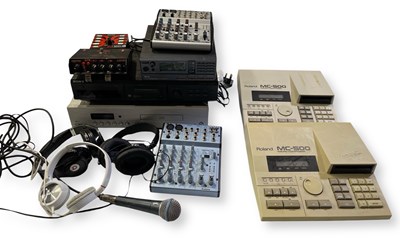 Lot 23 - STUDIO / MUSIC EQUIPMENT INC TWO ROLAND MC-500 AND MORE.