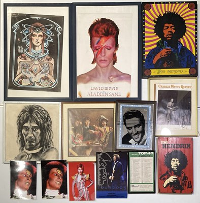 Lot 69 - FRAMED MUSIC MEMORABILIA COLLECTION.