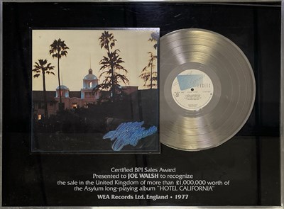 Lot 294 - EAGLES - HOTEL CALIFORNIA - TRIBUTE AWARD.