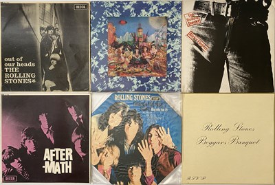 Lot 9 - ROLLING STONES LP PACK - UK ORIGINALS, ZIPPER SLEEVE, LENTICULAR, LET IT BLEED POSTER ETC.