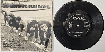 Lot 38 - BO STREET RUNNERS - 'BO STREET RUNNERS' 7" EP - (OAK RGJ 131) - RARE 1964 BEAT R&B