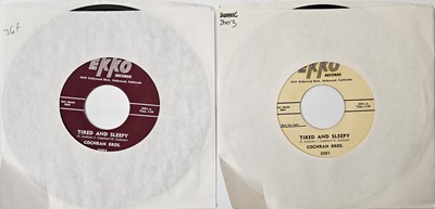 Lot 46 - COCHRAN BROS. - TIRED AND SLEEPY / FOOL'S PARADISE - 1956 7" USA PROMO + ISSUE