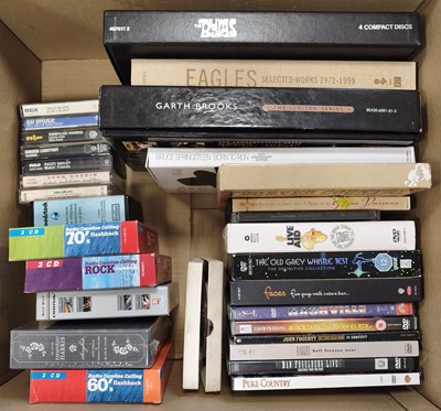 Lot 9 - MIXED ROCK AND POP CD, BOXSETS, DVDS AND TAPES COLLECTION