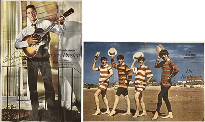 Lot 206 - THE BEATLES / ELVIS REVEILLE POSTERS