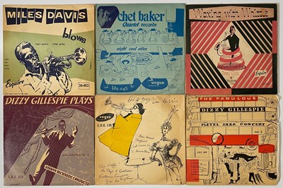 Lot 294 - 50'S JAZZ, BOP & SWING 10" COLLECTION - DIZZY GILLESPIE, MILES DAVIS, CHET BAKER + MORE