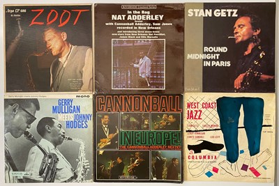Lot 296 - 50'S 60'S WEST-COAST BOP, JAZZ LPS FROM SAX LEGENDS - STAN GETZ, ZOOT, CANNONBALL