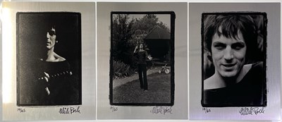 Lot 300 - PINK FLOYD - THREE RARE GENESIS PUBLICATIONS MICK ROCK SIGNED SYD BARRETT METAL PRINTS.