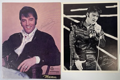Lot 306 - ELVIS PRESLEY - SIGNED HILTON MENU.