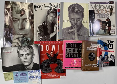 Lot 429 - DAVID BOWIE / THE JAM - BOOKS AND TICKET COLLECTION.