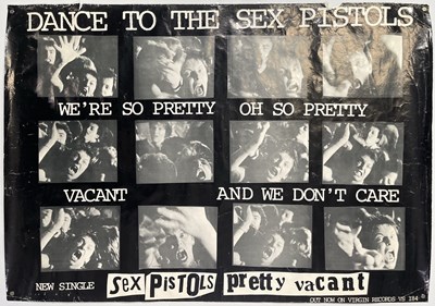 Lot 498 - SEX PISTOLS - PRETTY VACANT 1977 POSTER.