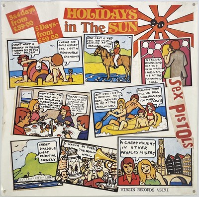 Lot 495 - THE SEX PISTOLS - ORIGINAL HOLIDAYS IN THE SUN POSTER.