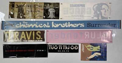 Lot 151 - BLUR / RADIOHEAD / INDIE / DANCE - PROMO WINDOW STICKERS AND POSTERS.