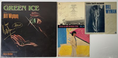 Lot 328 - THE ROLLING STONES - BILL WYMAN SIGNED LP / SINGLES.