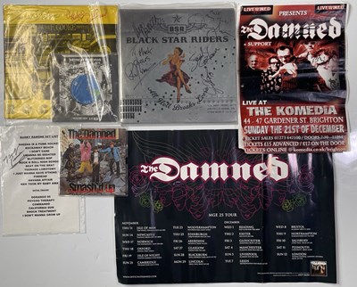 Lot 424 - AUTOGRAPHS - THE DAMNED / RAMONES / CHAS AND DAVE.