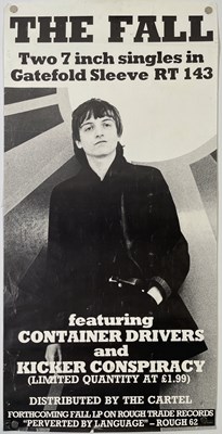 Lot 423 - THE FALL - ORIGINAL ROUGH TRADE PROMOTIONAL POSTER FOR 'CONTAINER DRIVERS' AND 'KICKER CONSPIRACY'.