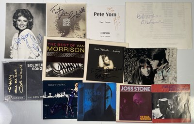 Lot 244 - AUTOGRAPHS INC ELVIS COSTELLO / BRYAN FERRY/ VAN MORRISON.