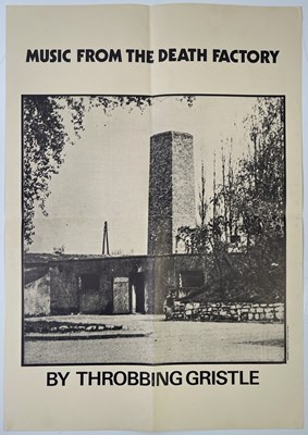 Lot 474 - THROBBING GRISTLE - ORIGINAL 'MUSIC FROM THE DEATH FACTORY' POSTER.