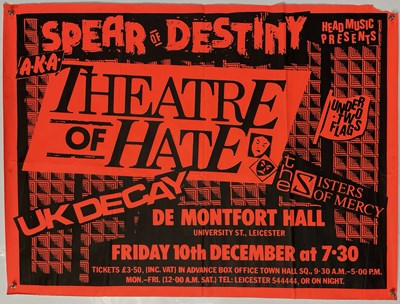 Lot 162 - THEATRE OF HATE - ORIGINAL 1982 CONCERT POSTER.